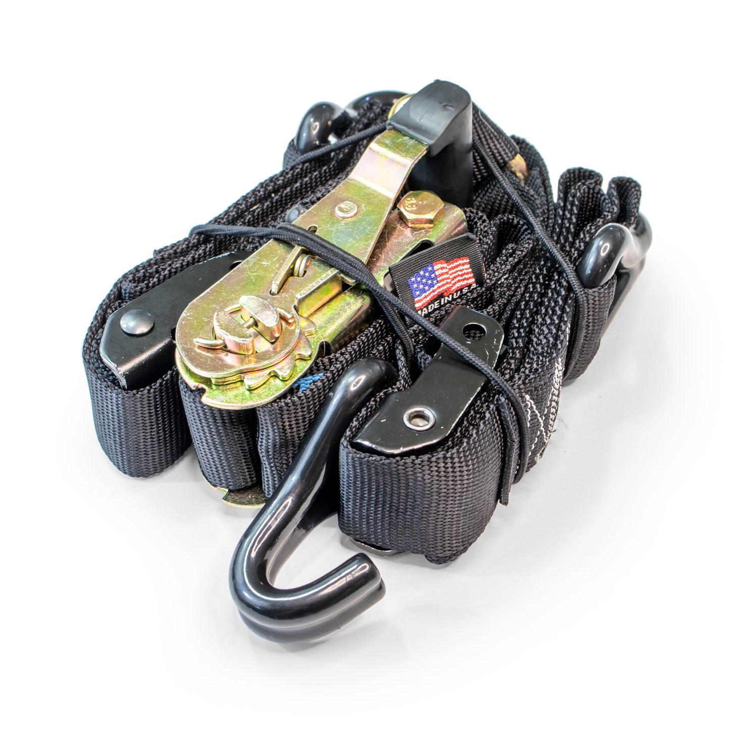 DRT Universal Ratcheting 3-Point Y-Strap Tire Harness Black