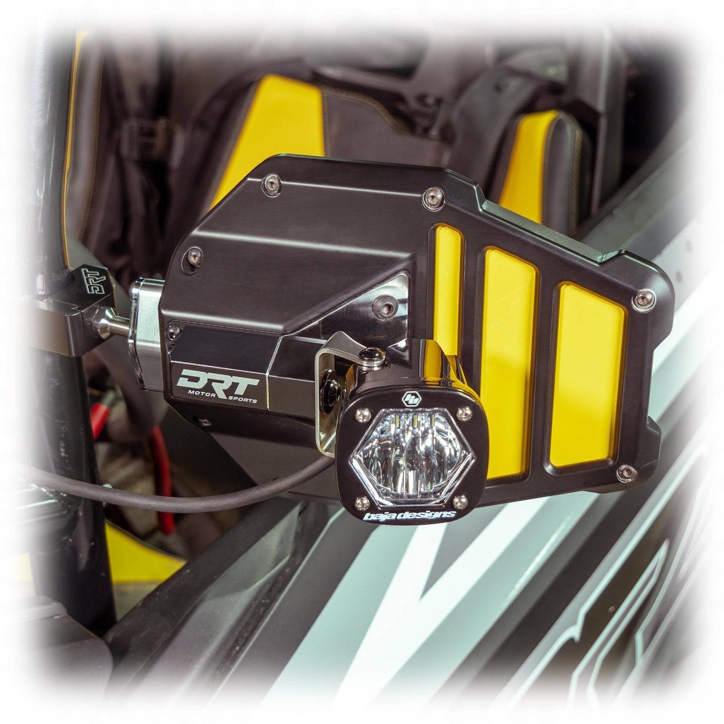 DRT Billet Aluminum Tactical Mirror Light Bracket Kit for SXS