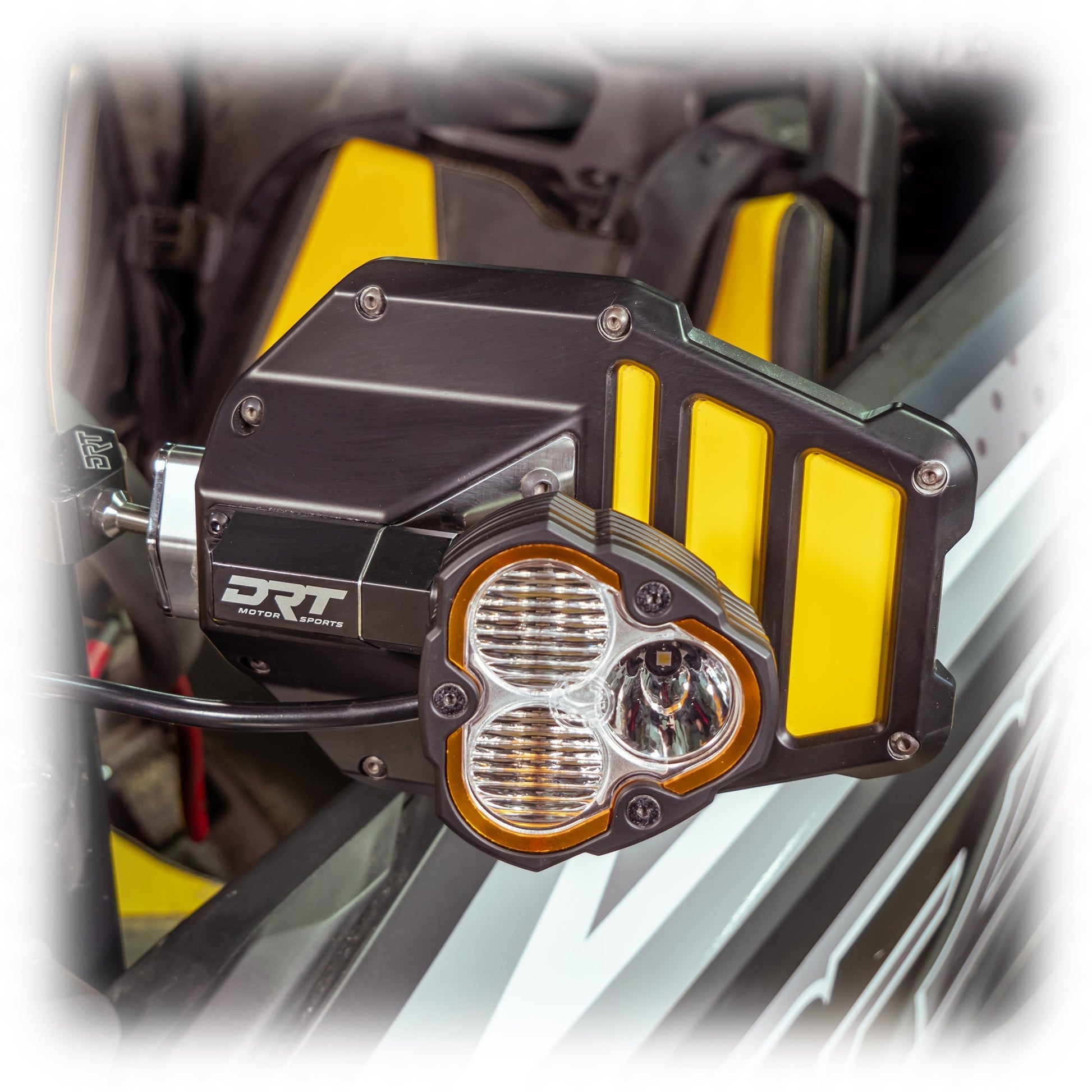 DRT Billet Aluminum Tactical Convex Side Lighted Mirror Set Kit