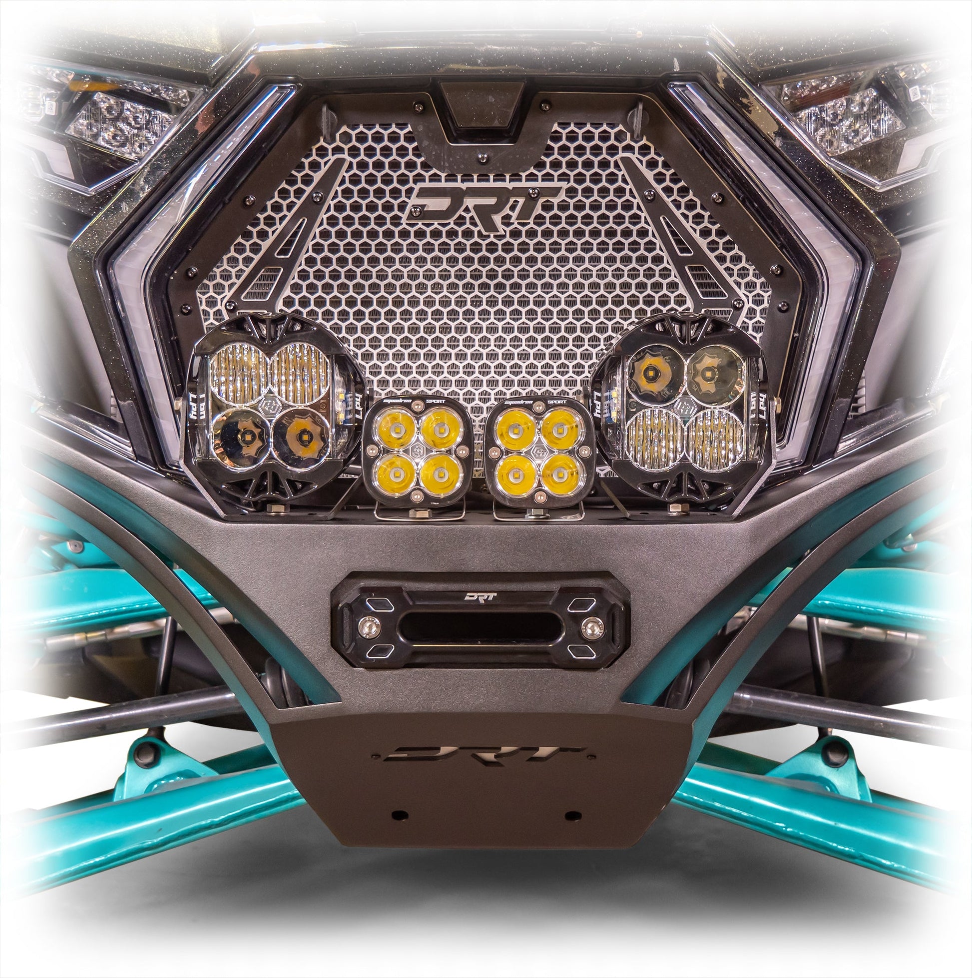 DRT Polaris RZR Pro XP Front Winch Bumper Sand Black