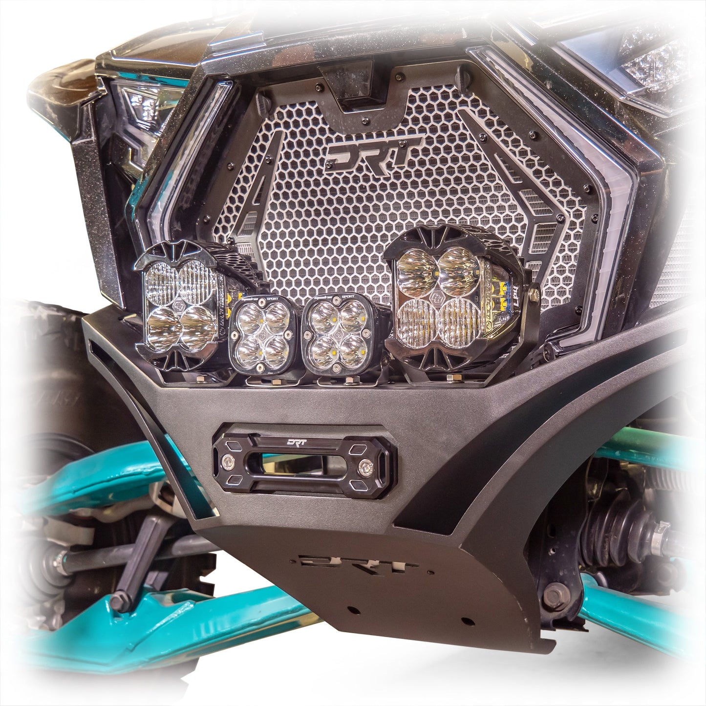 DRT Polaris RZR Pro XP Front Winch Bumper Sand Black