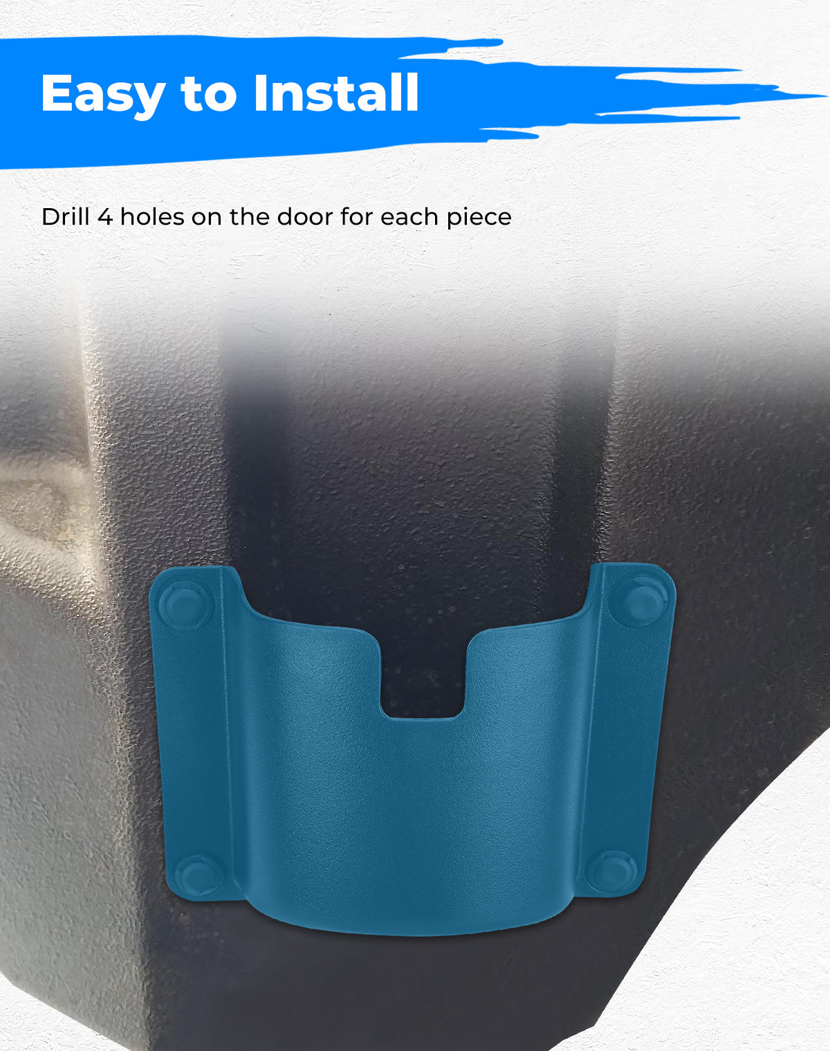 Kemimoto Drink Cup Holder Door Mount for Honda Pioneer 700‑4/1000‑5