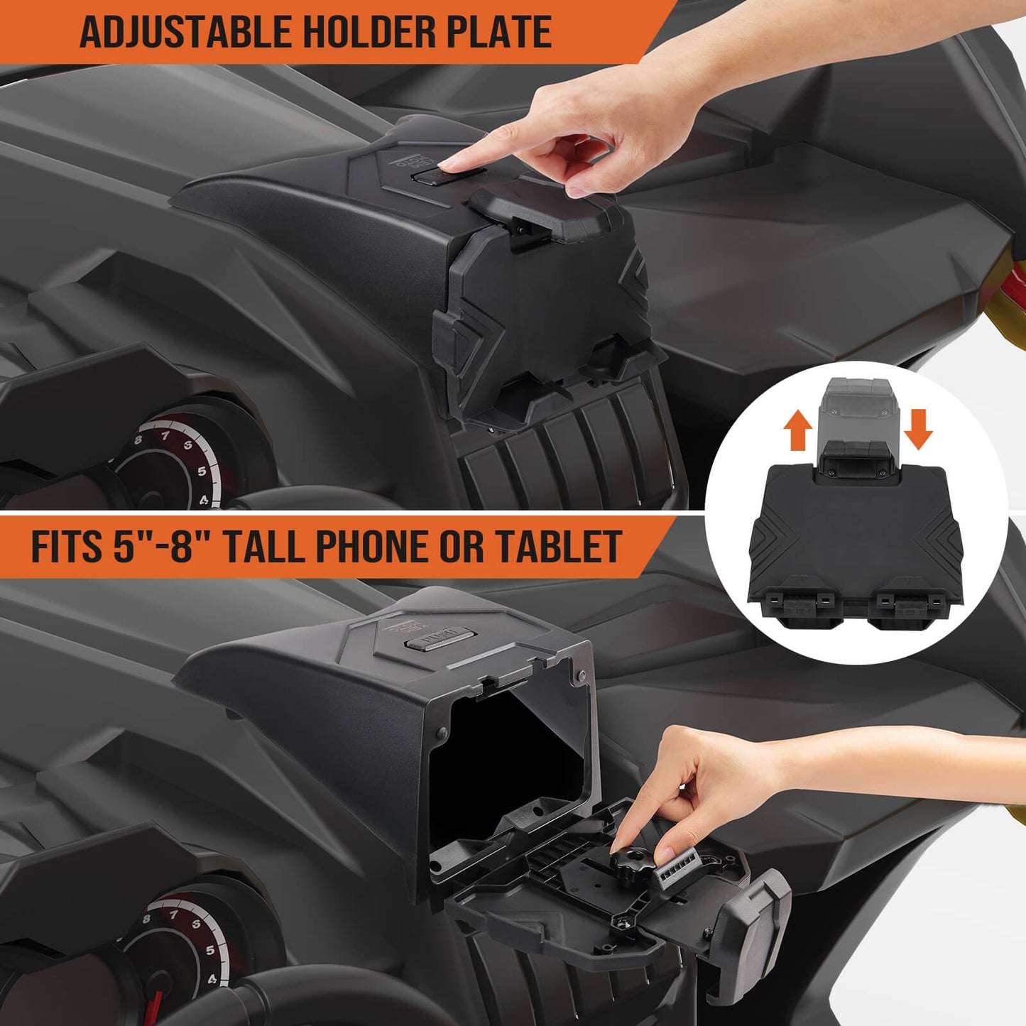 Tablet Holder & Front Lower Door Inserts Fit Can‑Am Maverick X3