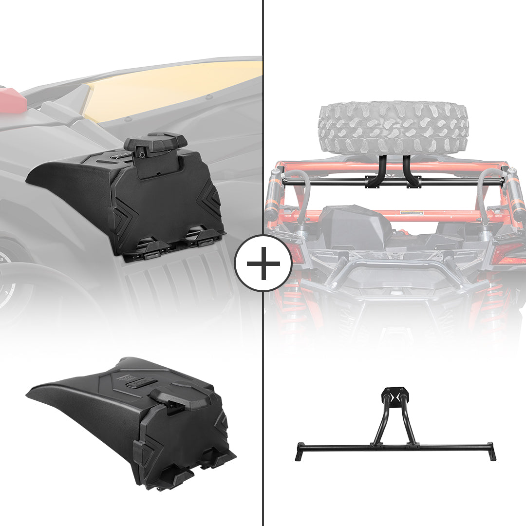 KEMIMOTO Tablet Holder & Spare Tire Carrier for Can‑Am Maverick X3