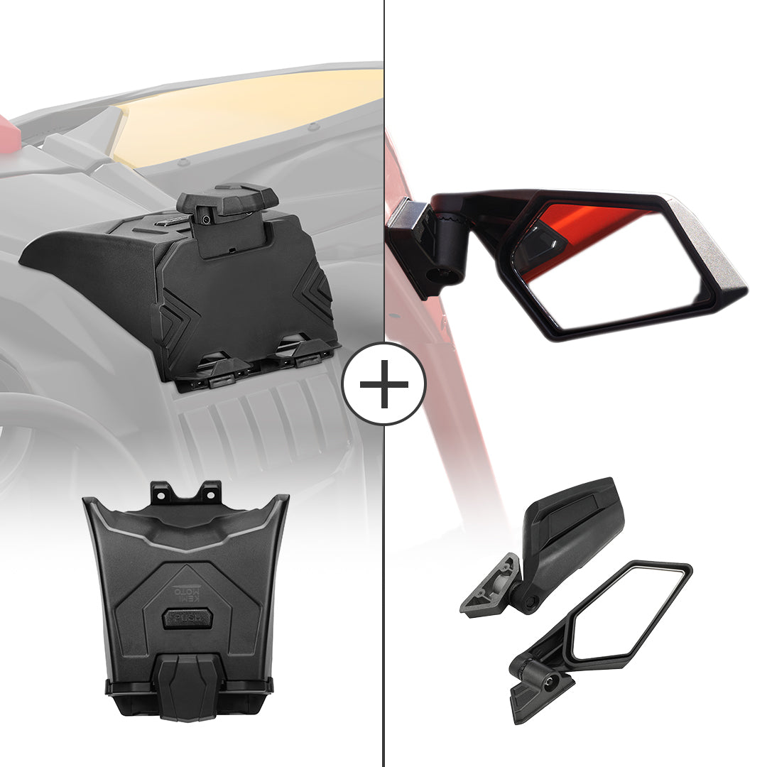 KEMIMOTO Tablet Holder & Mirrors Box 2‑Pack for Can‑Am X3/MAX