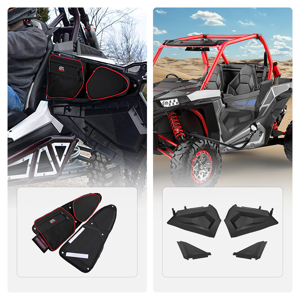 Kemimoto Front Door Bags & Lower Half Inserts for RZR