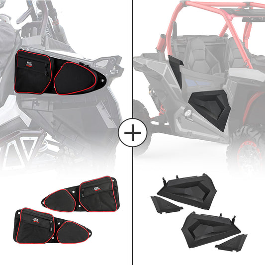 Kemimoto Front Door Bags & Lower Half Inserts for RZR