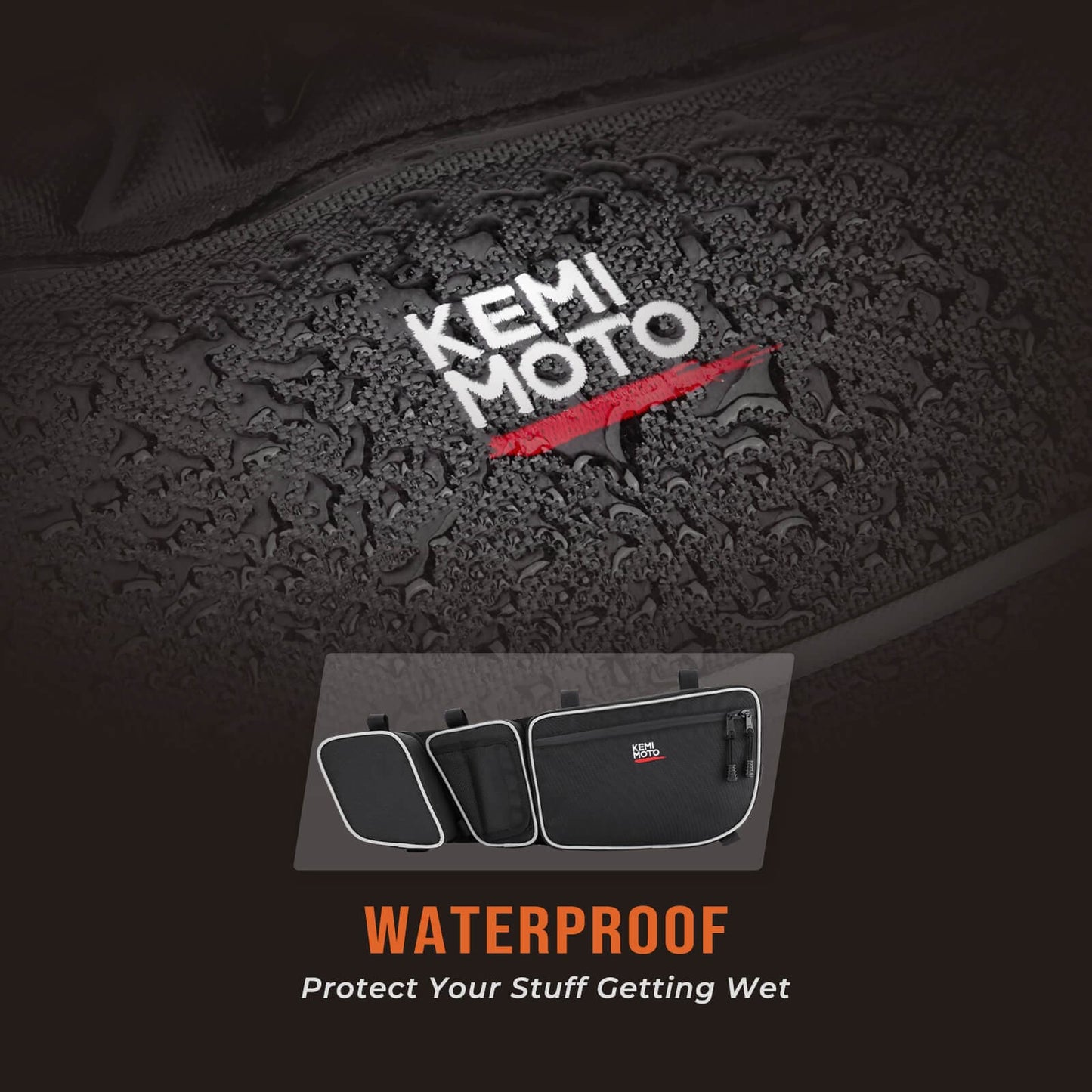 Kemimoto Front Door Bag & Handle for Can‑Am Maverick X3/Max