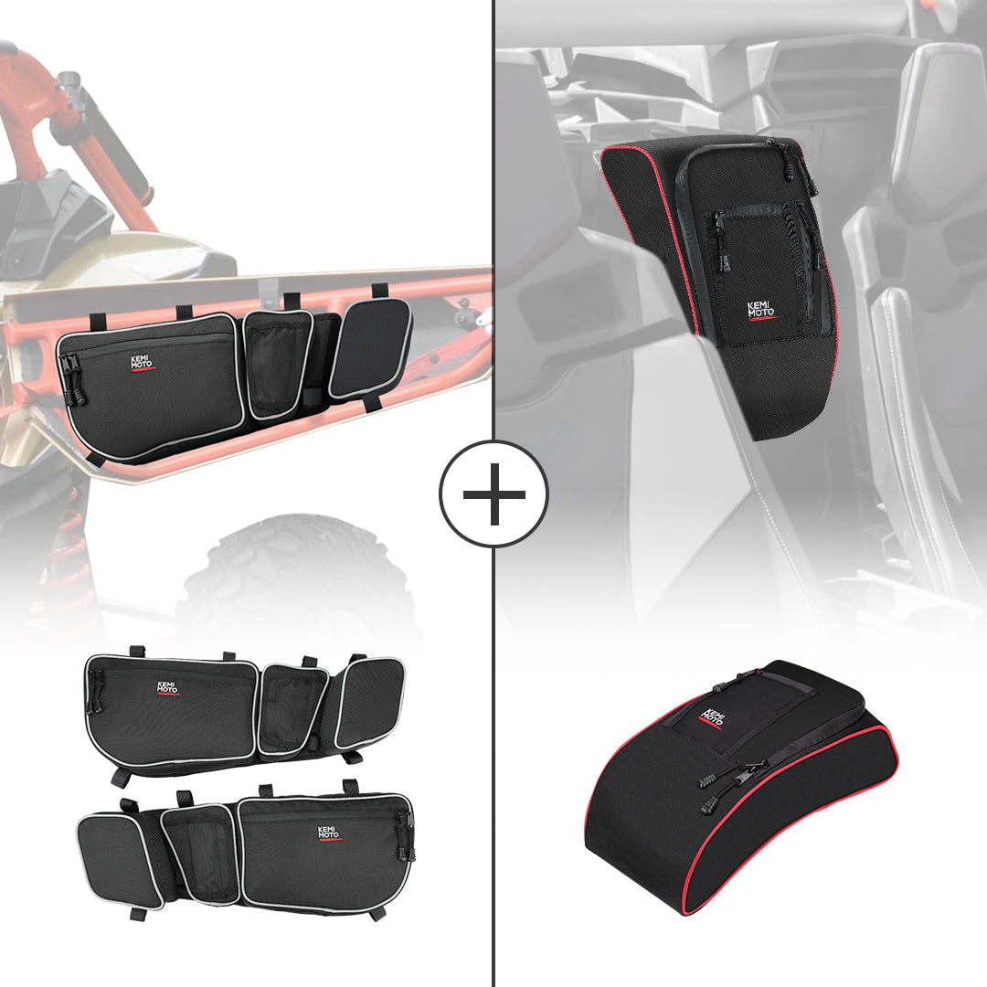 Kemimoto Can-Am Maverick X3/MAX Door & Center Storage Bags