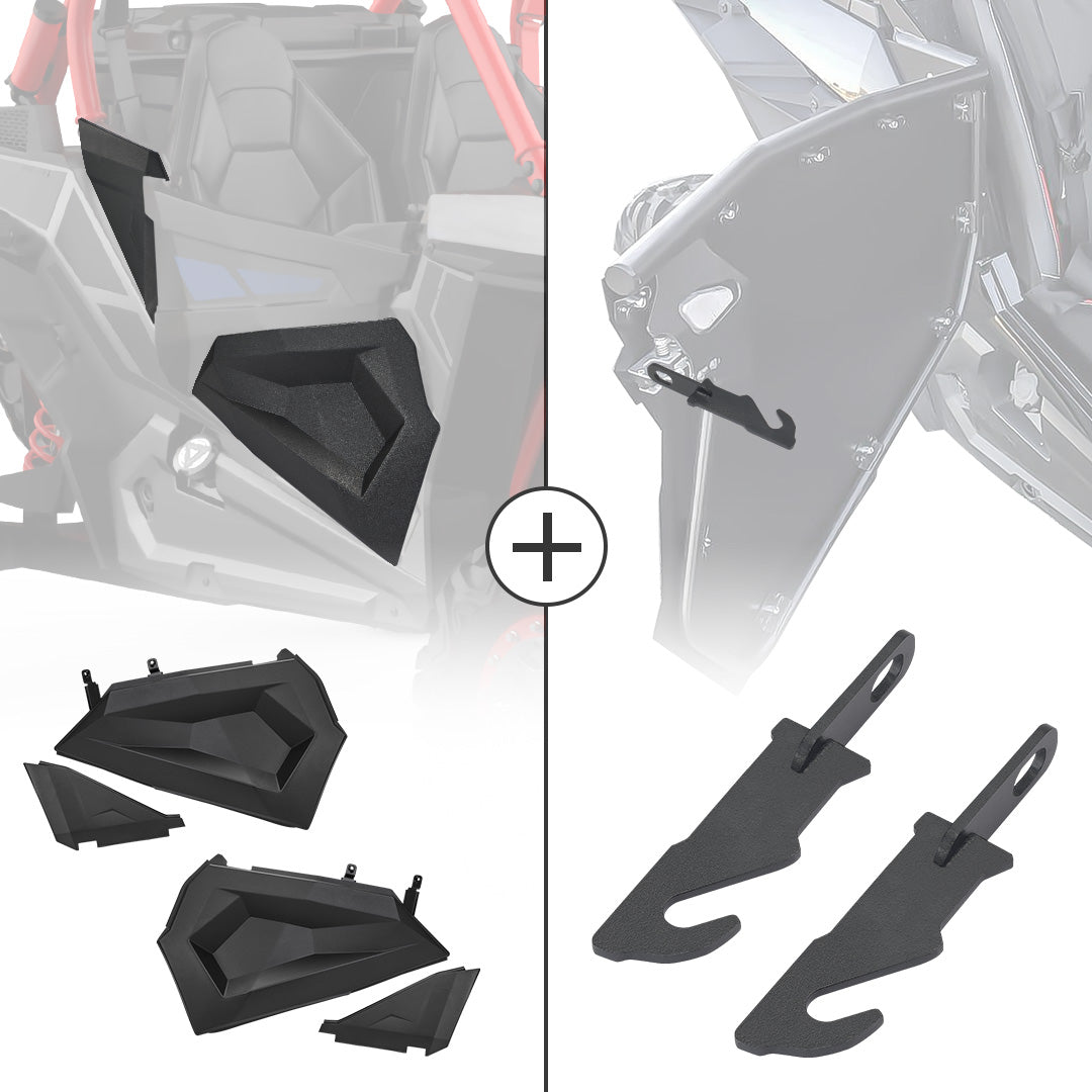 Kemimoto Lower Half Door & Door Latches Extender for Polaris RZR