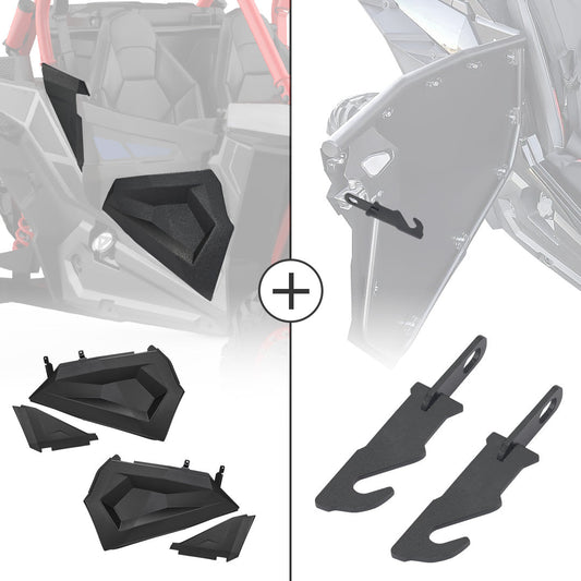 Kemimoto Lower Half Door & Door Latches Extender for Polaris RZR
