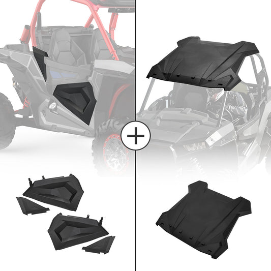 Kemimoto Lower Door Inserts Sport Roof Top for Polaris RZR