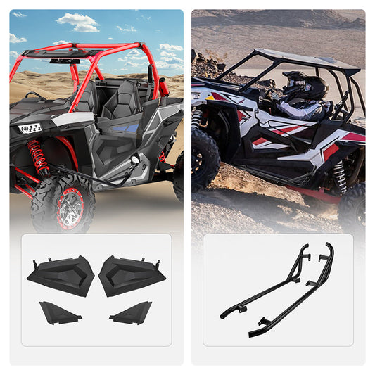 Kemimoto Lower Door Inserts & Nerf Bars for Polaris RZR