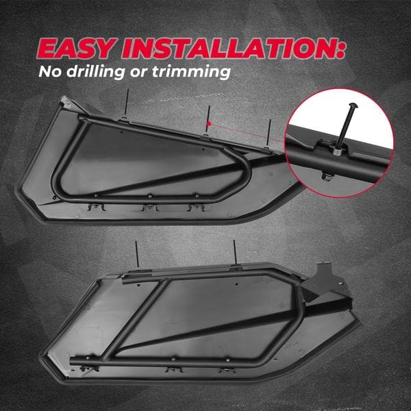 KEMIMOTO Door Kit & Handle for Can‑Am Maverick X3 MAX