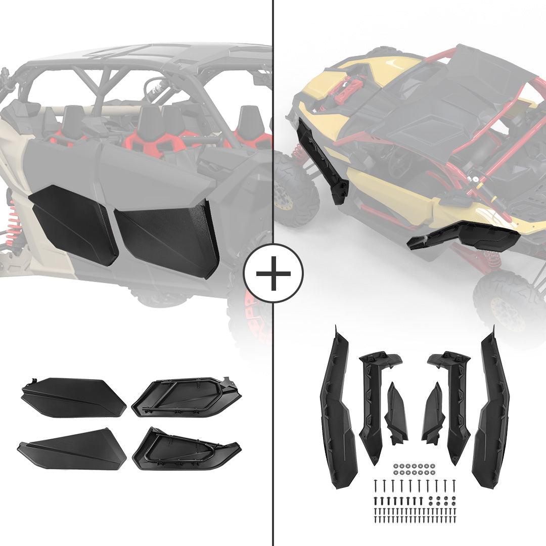 KEMIMOTO Maverick X3 MAX Door Panel Mud Fender Flares Lightweight