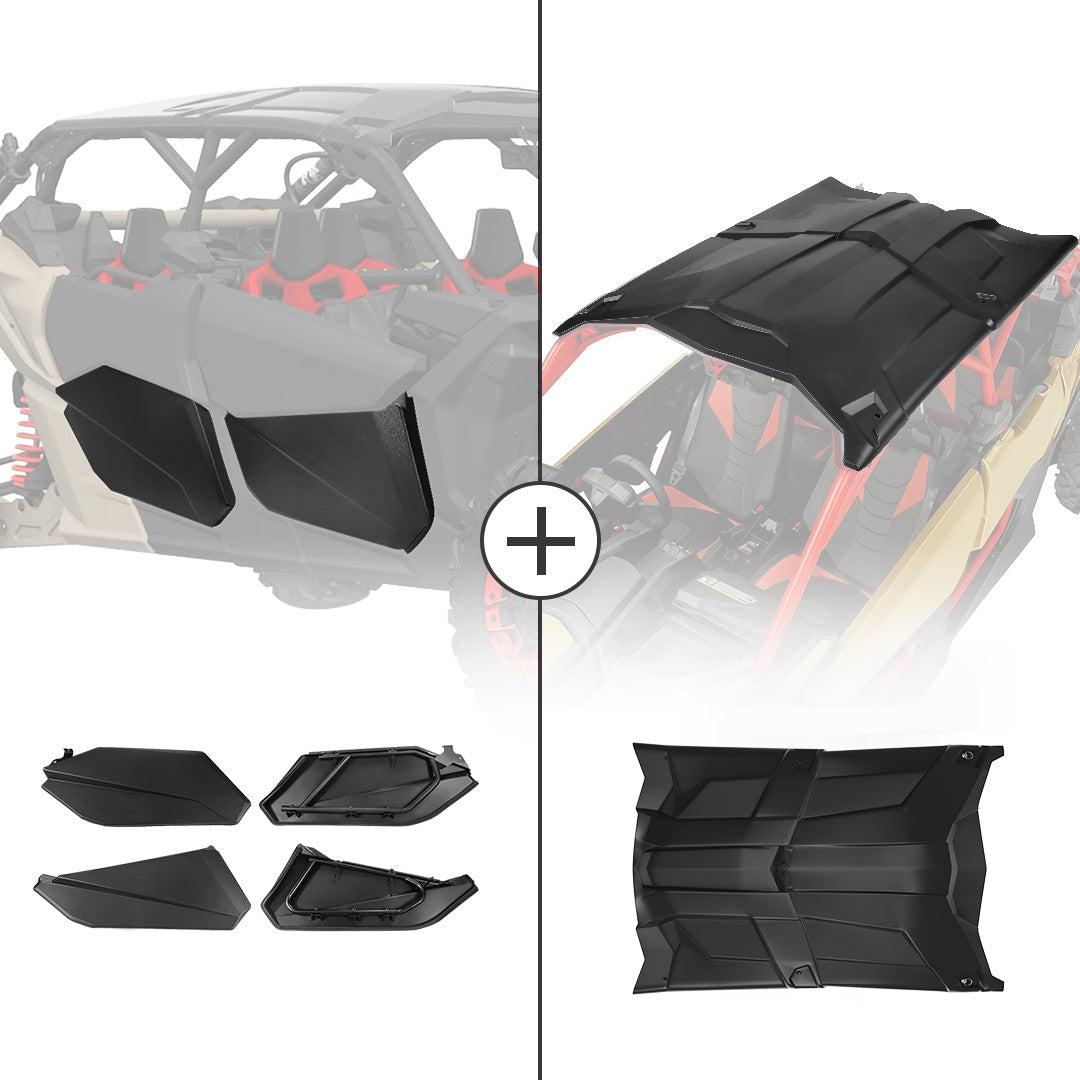 Kemimoto Lower Doors Kit & Hard Roof for Can‑Am X3 MAX