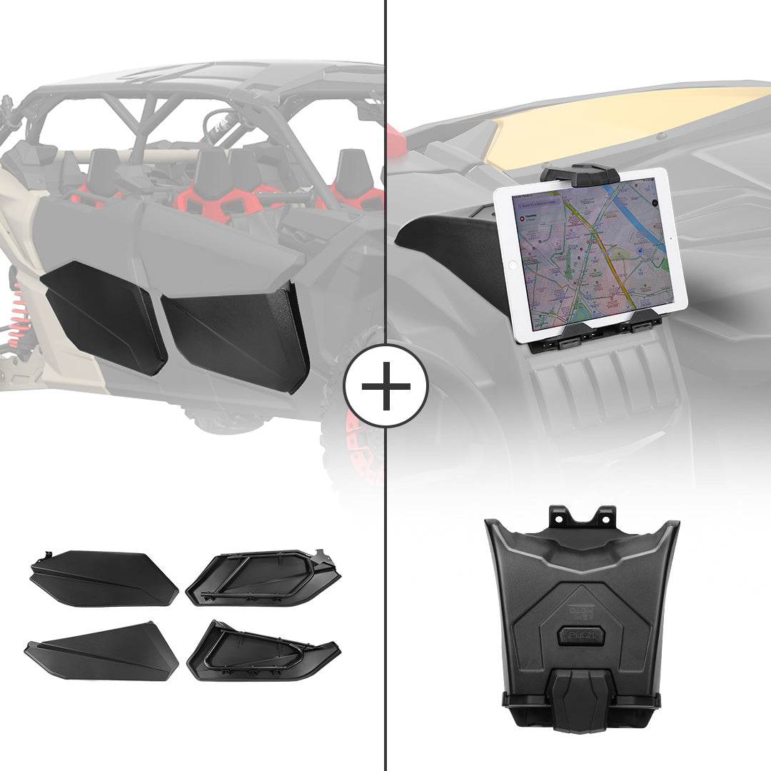 Lower Doors Panels Kit & Tablet Holder For Can‑Am Maverick X3 MAX