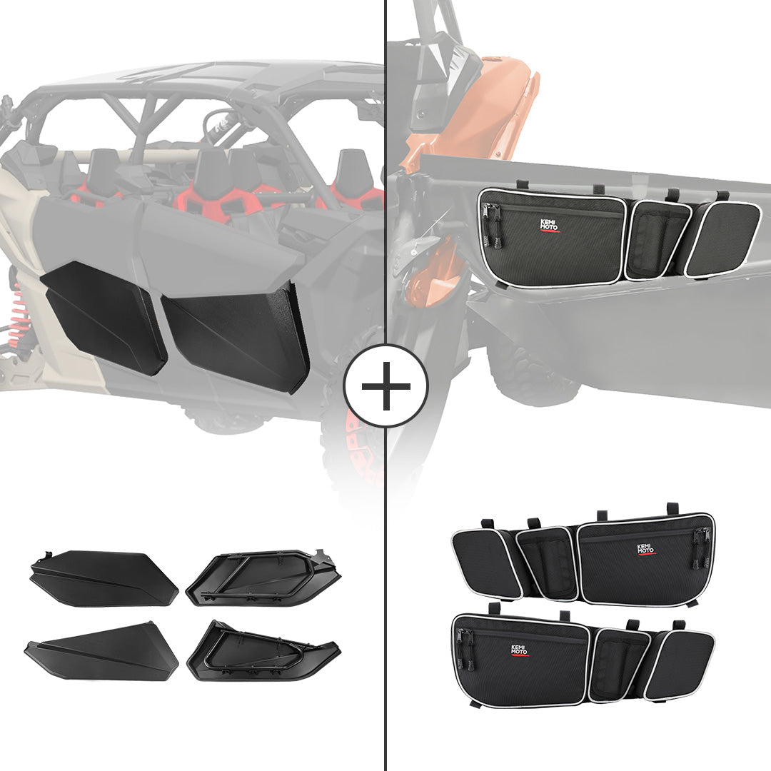 KEMIMOTO Doors Panels Storage Bags for Can‑Am Maverick X3 MAX