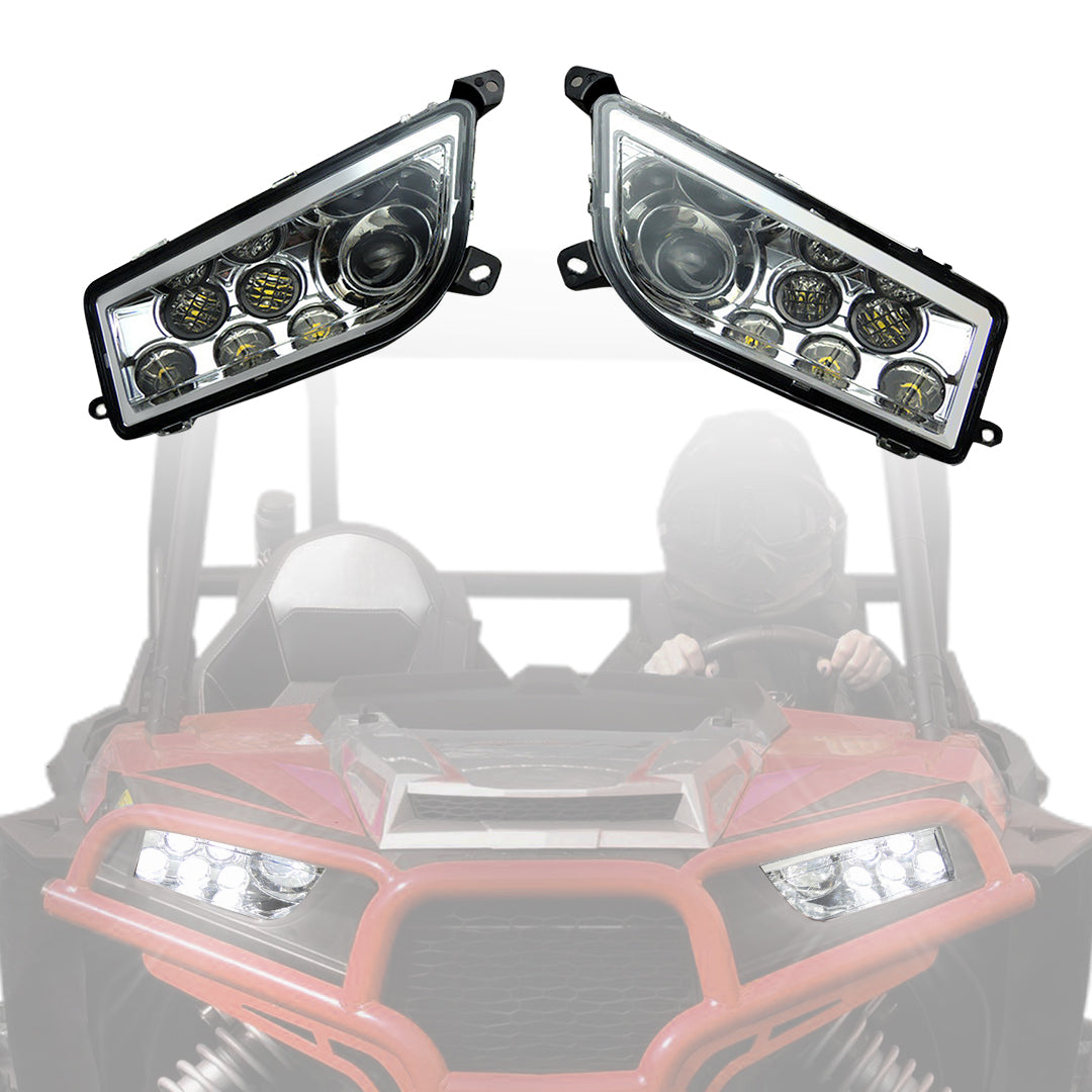LED Headlight 30W for Polaris RZR XP 1000/Turbo/S 900 2014-2023