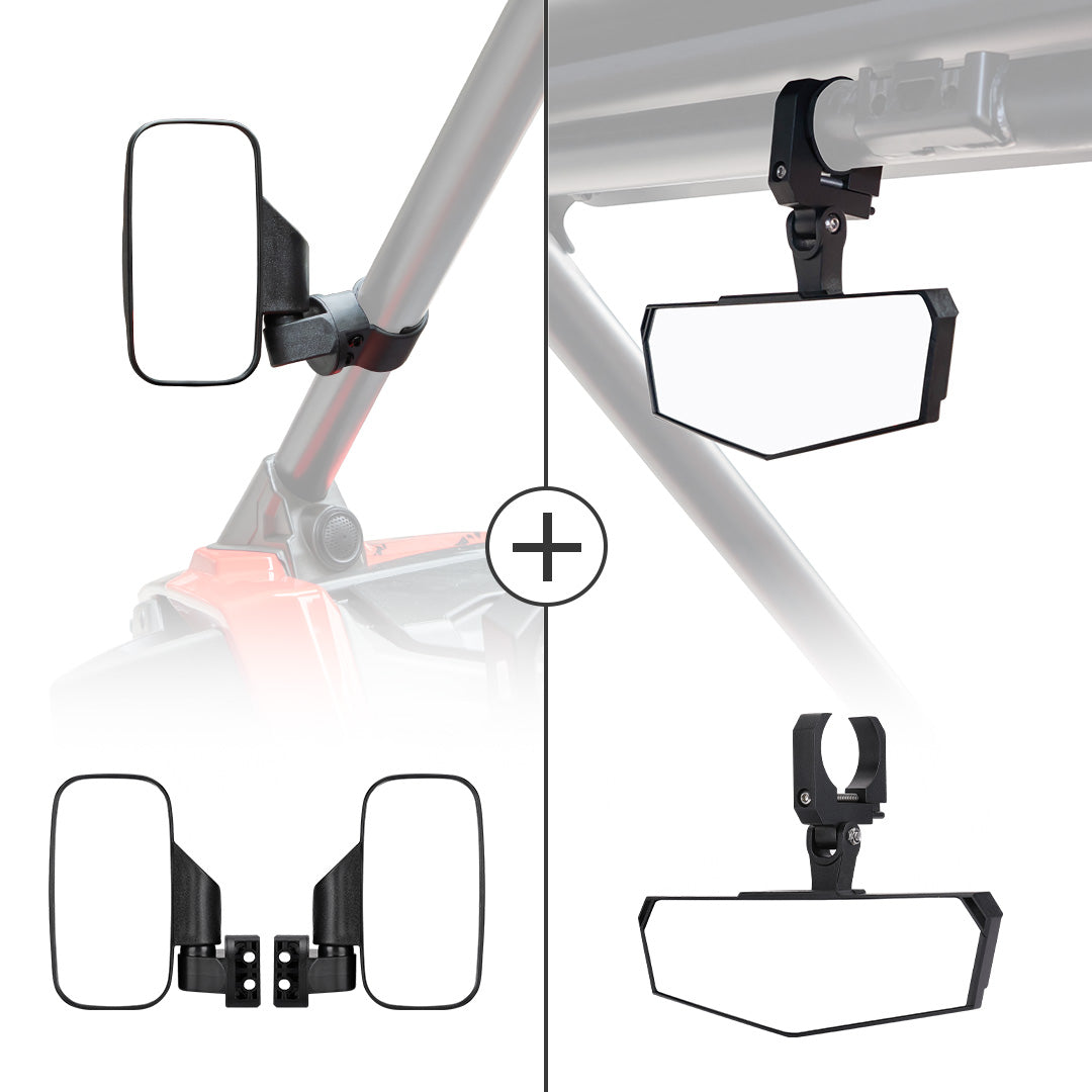 UTV 1.75" / 2" Side Mirror and Race Convex Mirror