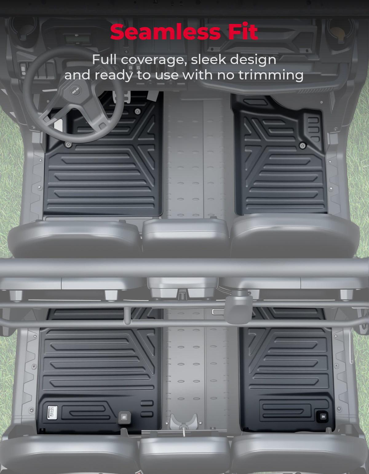 Kemimoto 4PCS TPE Floor Mats for Can‑Am Defender Max