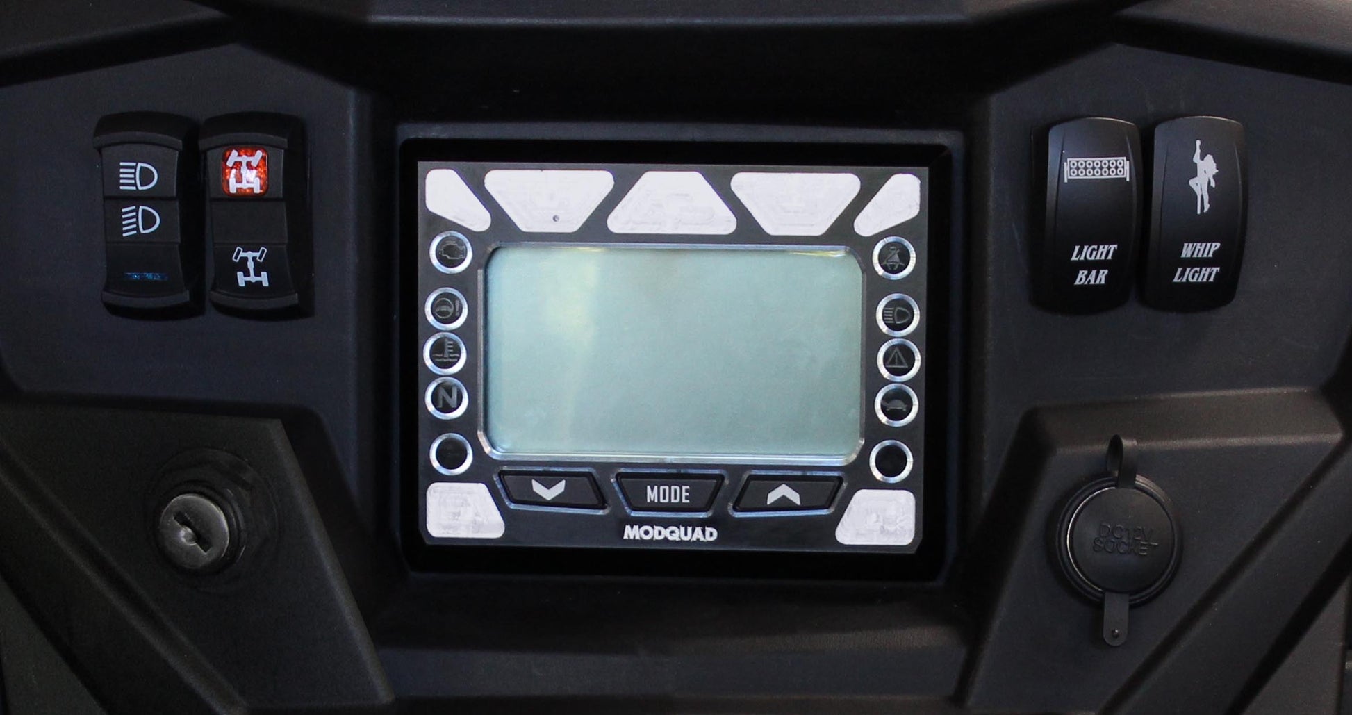 Polaris RZR 1000 Digital Dash Gauge Bezel Black Anodized