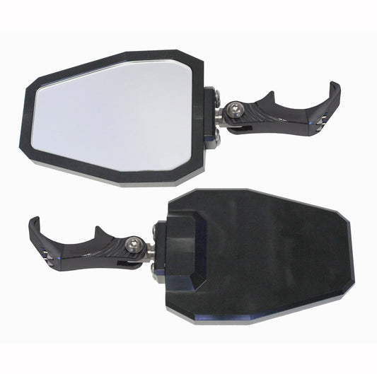 Polaris General Pro Fit Cage Side Mirrors Black Anodized Aluminum