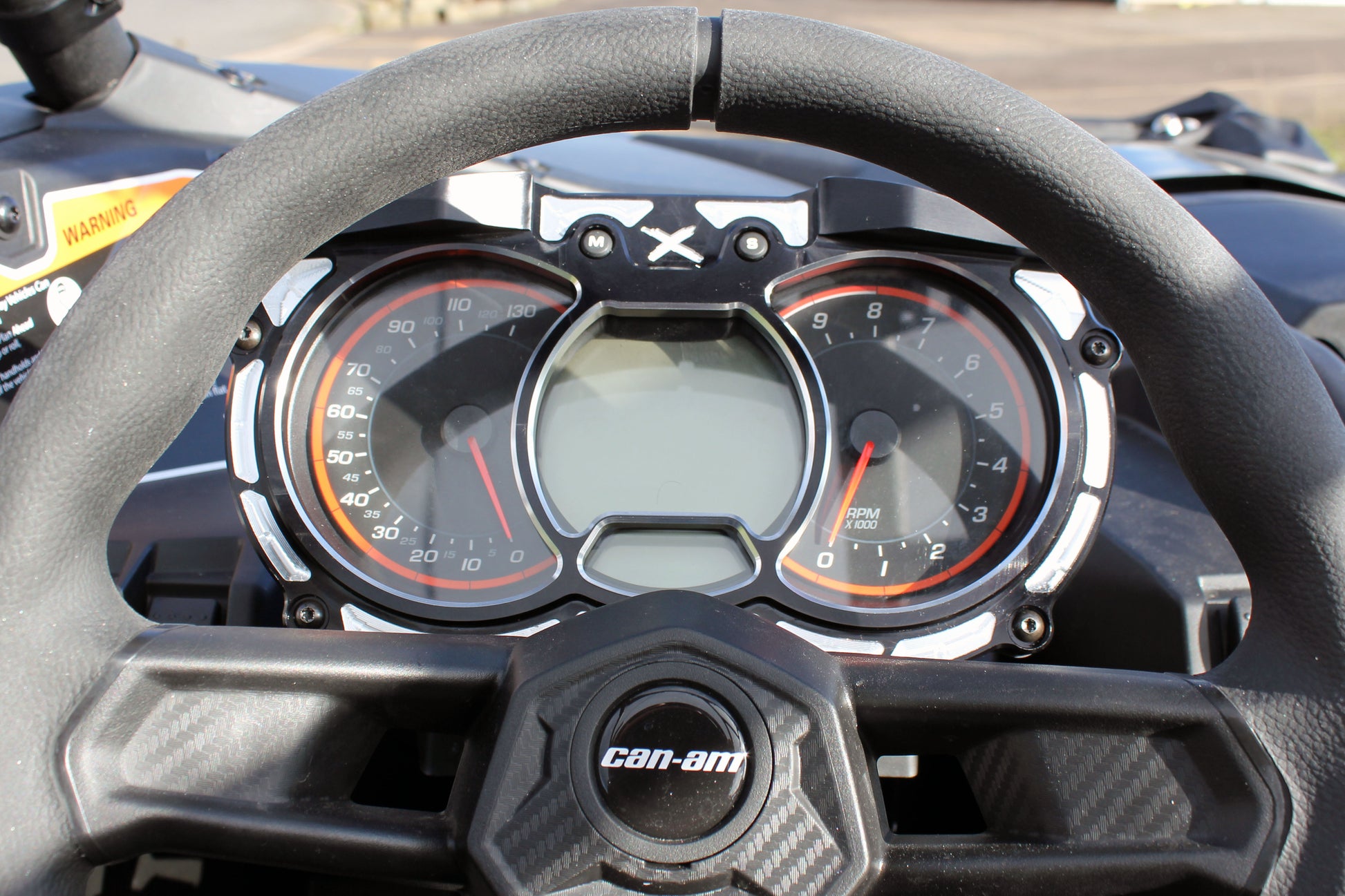 Can Am X3 Machined Billet Aluminum Dash Bezel Black