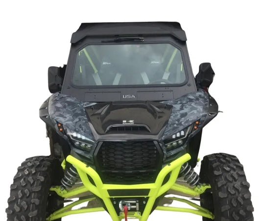 Kawasaki KRX 2020+ Windshield with Dual Flaps and Safety Glass