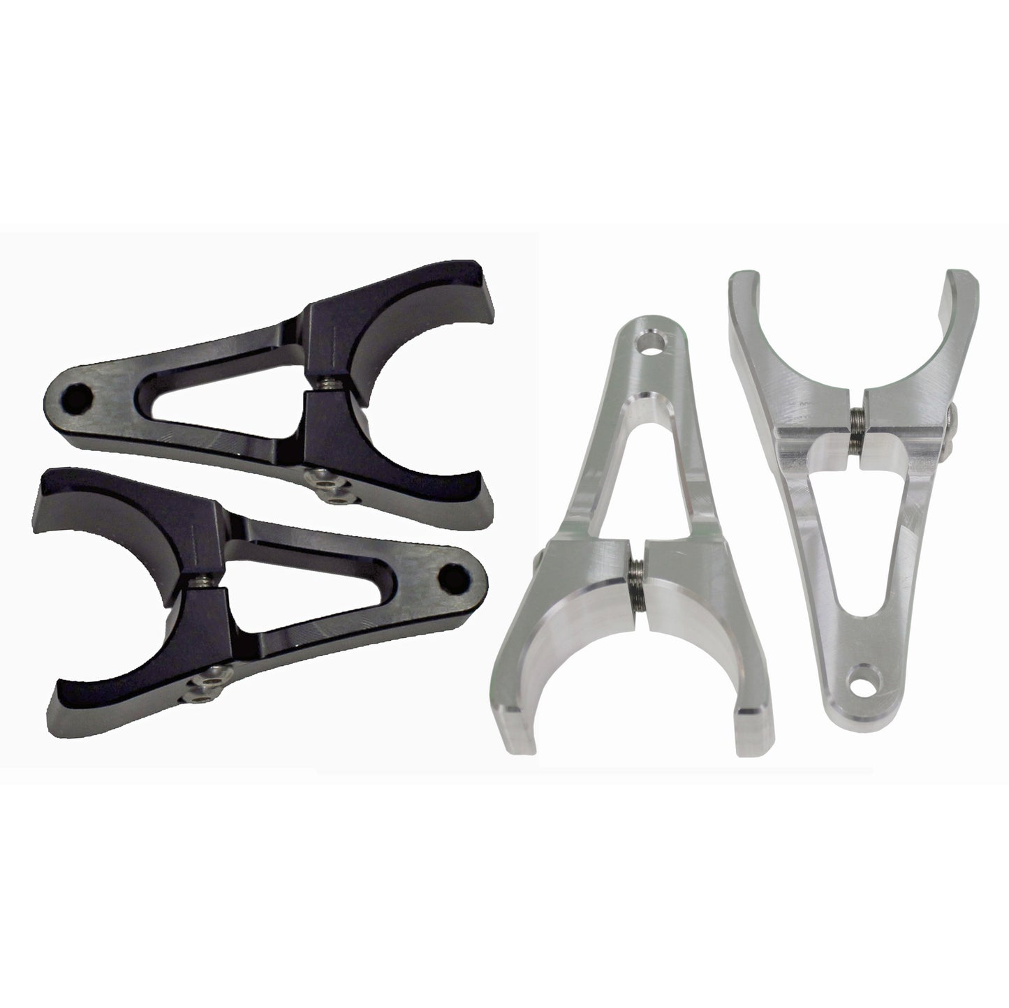 Billet Aluminum Horizontal Clip-On Light Mount Black Anodized