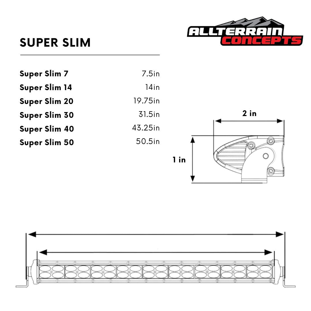 All Terrain Concepts Super Slim Series LED Light Bar