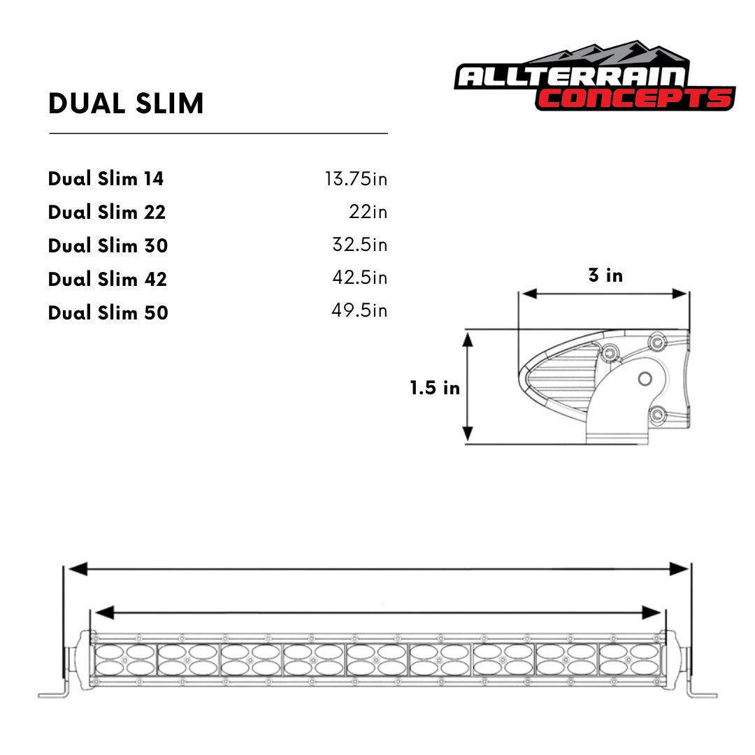All Terrain Concepts Dual Slim Series LED Light Bar