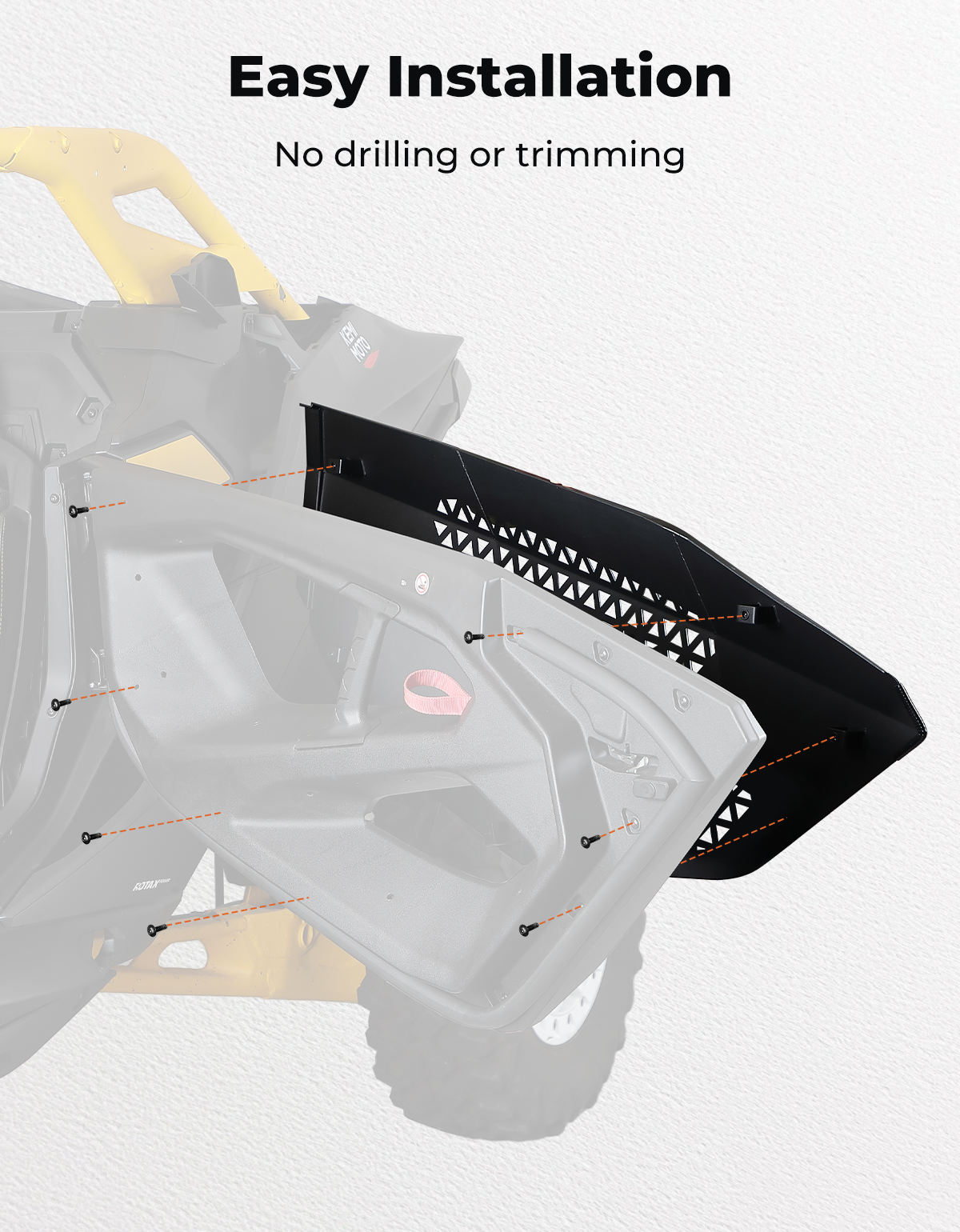 Kemimoto Aluminum Half Door Black for Can‑Am Maverick R 2024‑2025