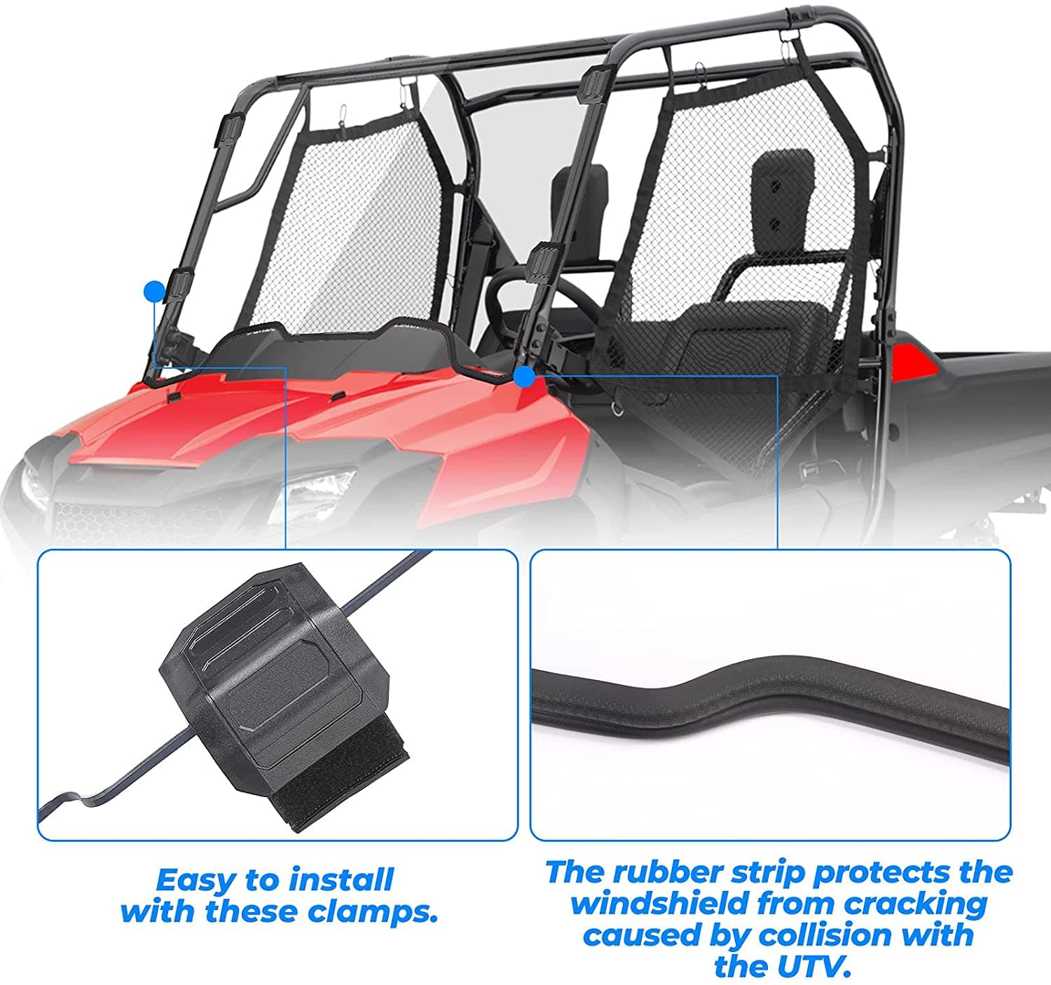 Front Windshield Polycarbonate for Pioneer 700/ 700-4 (2014-2025)
