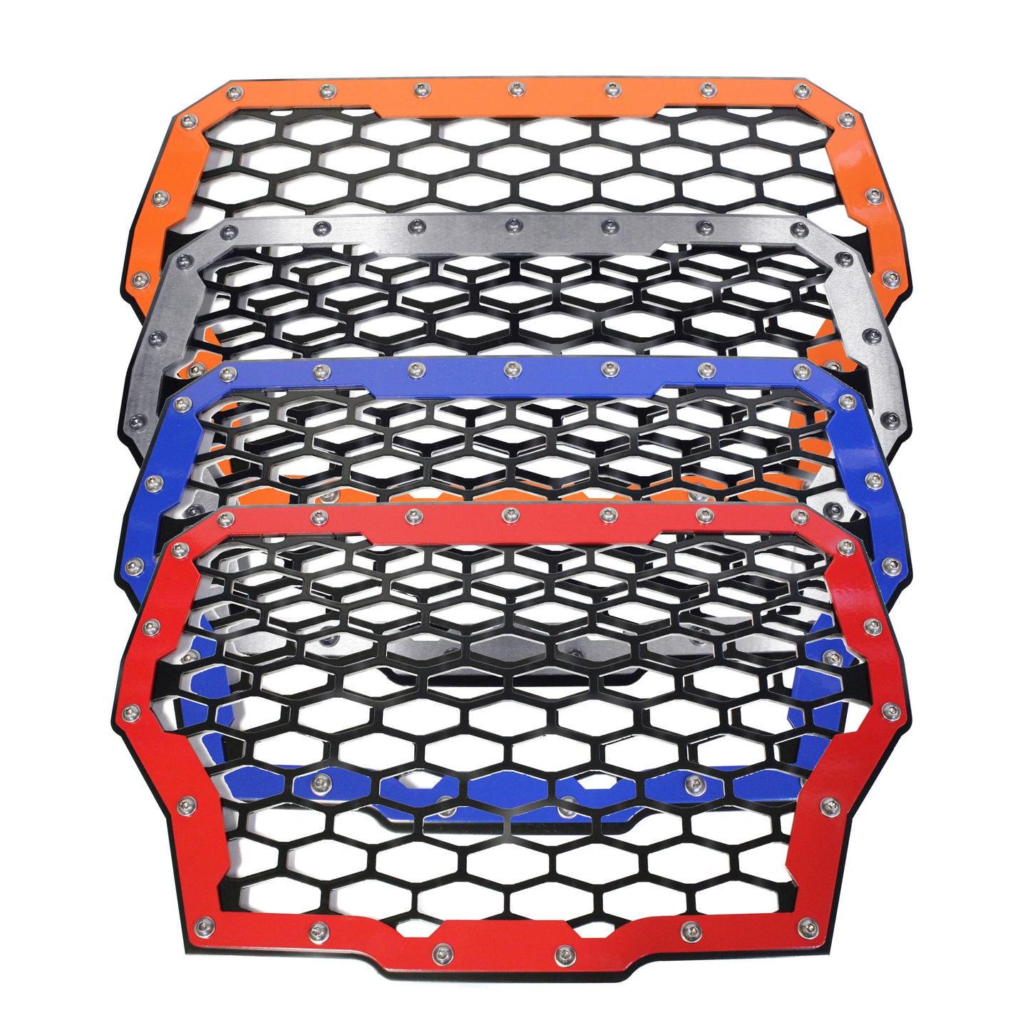 Polaris RZR XP Turbo Front Grill 2‑Panel Black Powder‑Coated