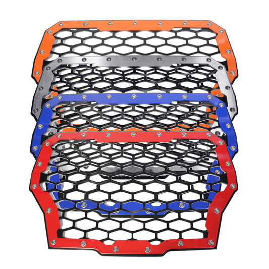 Polaris RZR XP Turbo Front Grill 2‑Panel Black Powder‑Coated