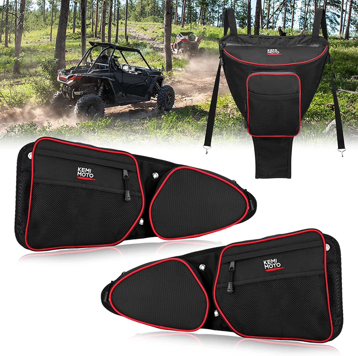 Door Bags & Center Storage Bag for Polaris RZR XP 1000/4 /XP Turbo
