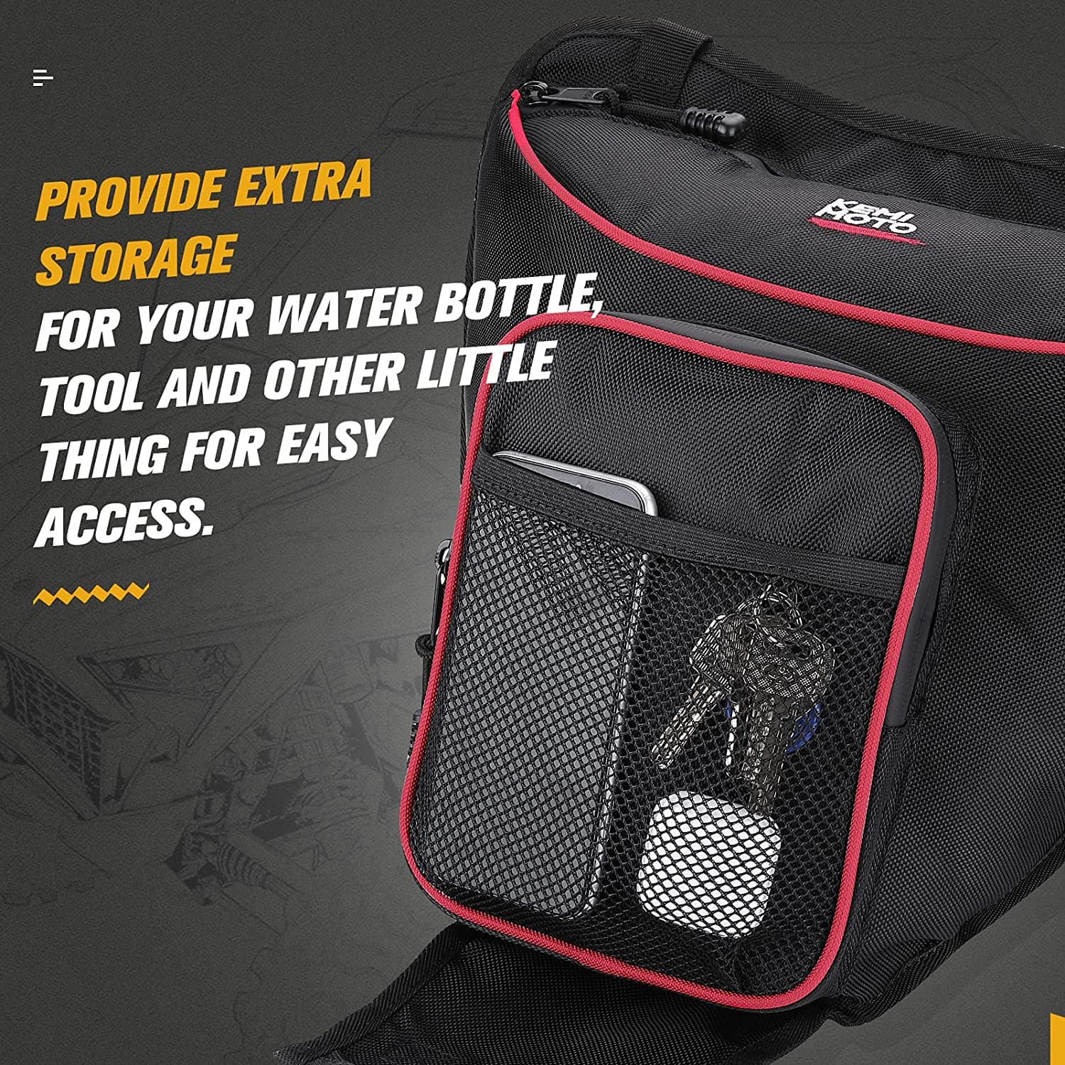 Door Bags & Center Storage Bag for Polaris RZR XP 1000/4 /XP Turbo