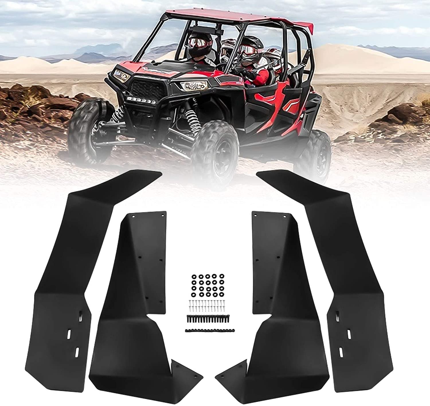KEMIMOTO Extended Fender Flares for Polaris RZR S900 S1000 4‑900