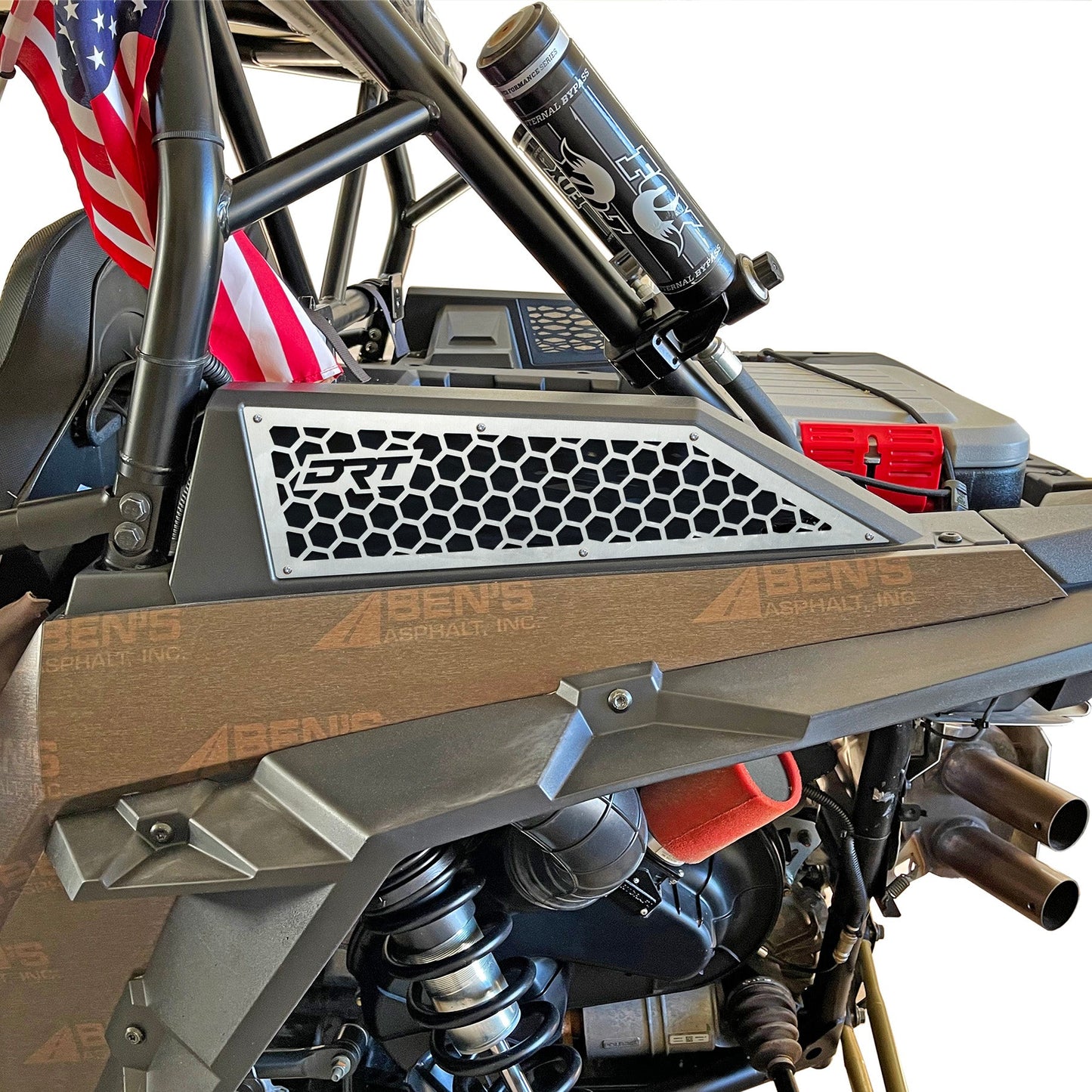 DRT Raw Aluminum Intake Grill for Polaris RZR XP1000 Turbo