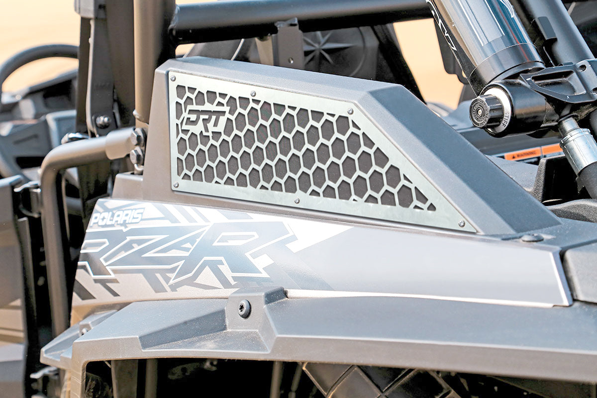 DRT Raw Aluminum Intake Grill for Polaris RZR XP1000 Turbo