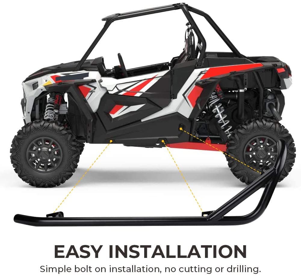 Kemimoto Heavy-Duty Steel Rock Sliders for Polaris RZR XP 1000