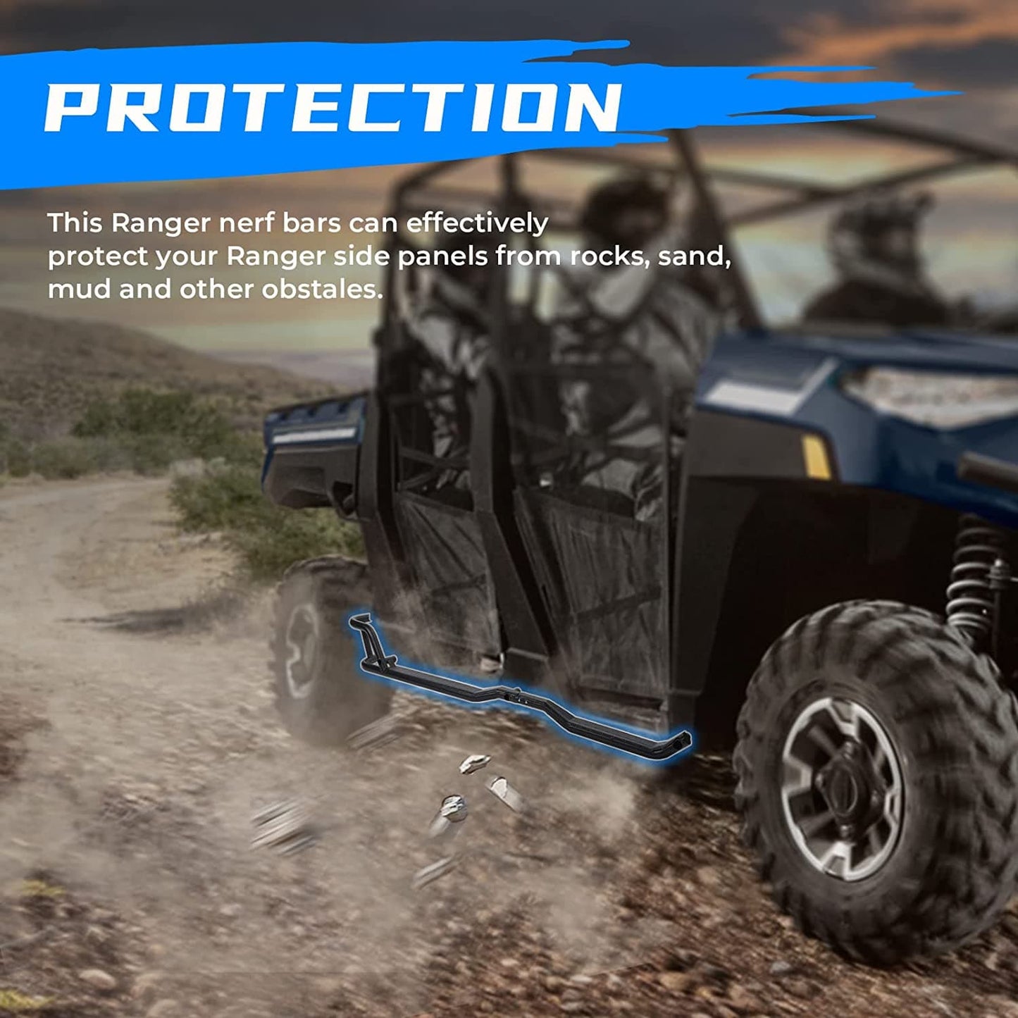 Kemimoto Nerf Bars for Ranger Crew XP 1000 2019-2025