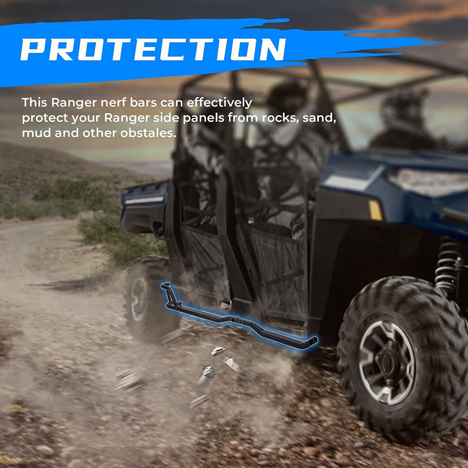 Kemimoto Nerf Bars for Ranger Crew XP 1000 2019-2025