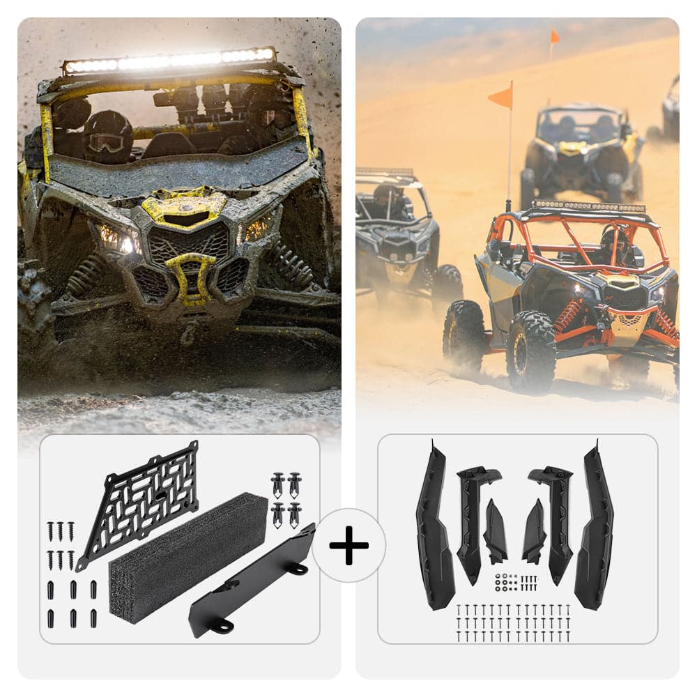 Kemimoto Noise Reduction Kit Fender Flares for Can‑Am Maverick X3