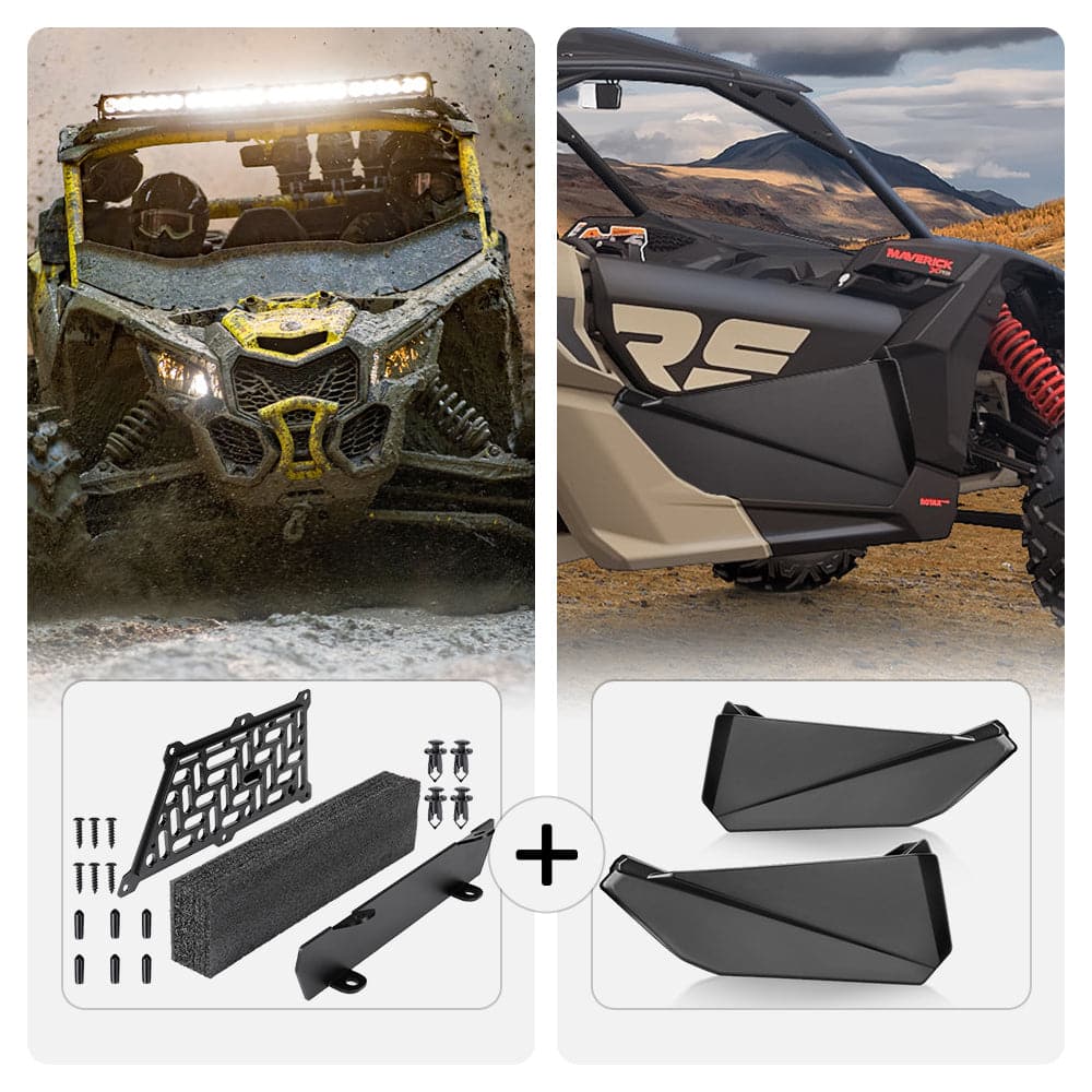 Kemimoto Noise Reduction Kit Front Door Inserts for Can‑Am X3