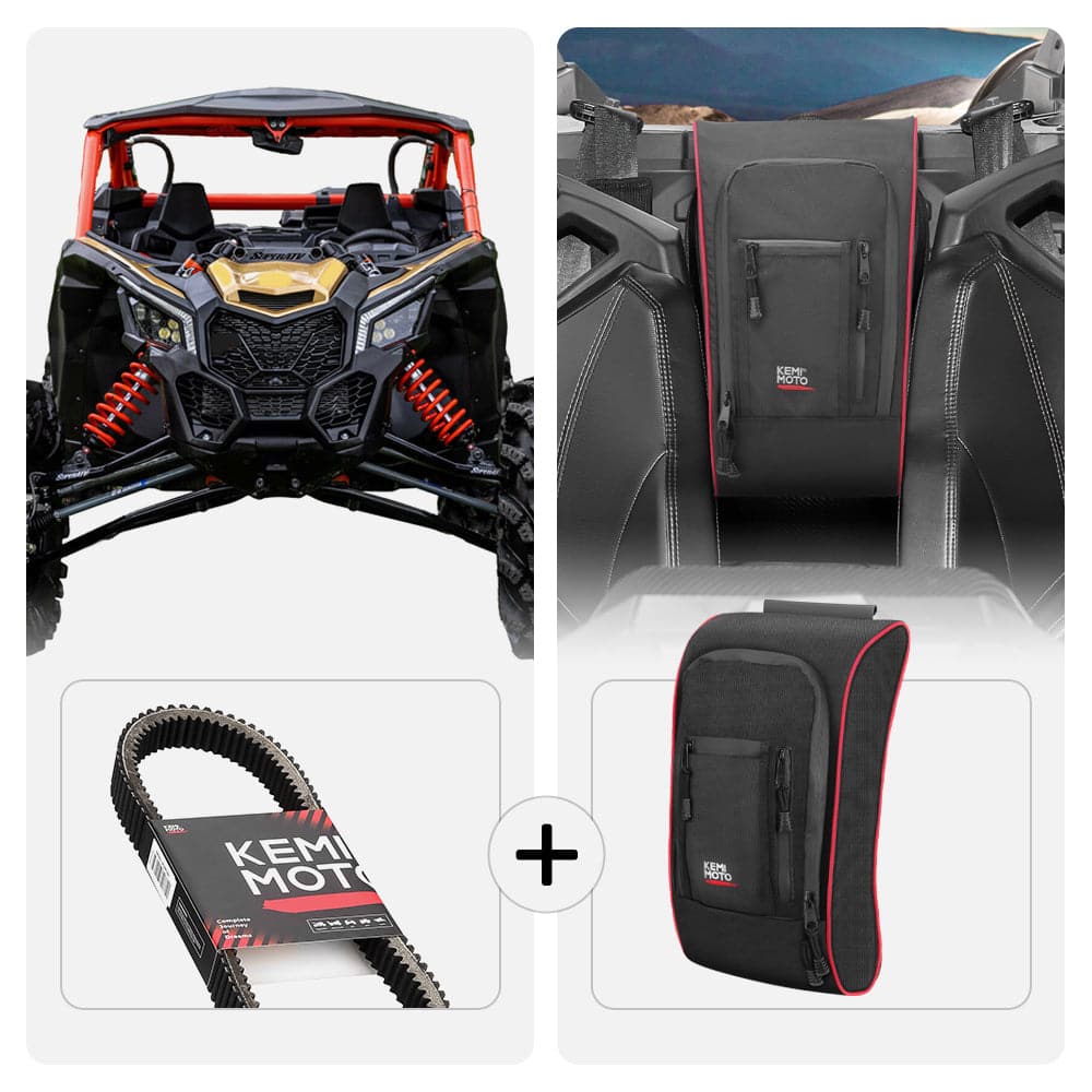 Kemimoto Heavy Duty Belts & Center Storage Bag Black