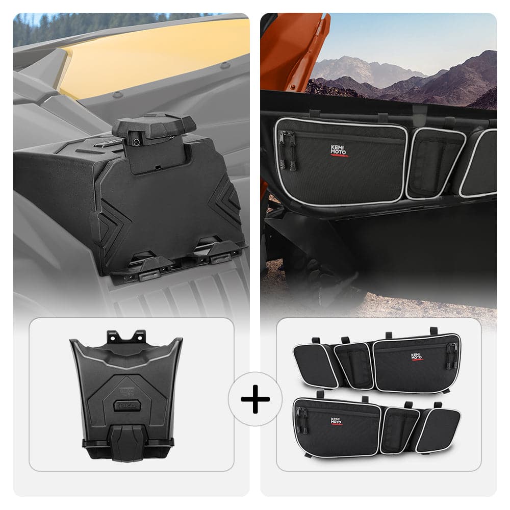 Tablet Holder & Front Door Strorage Bags for Can-Am Maverick X3 MAX