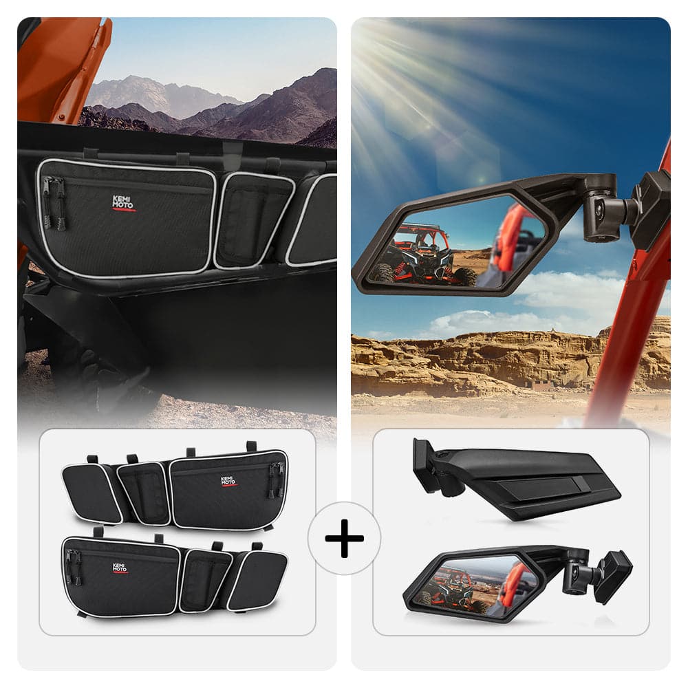 KEMIMOTO Door Storage Bags Side Mirror for Can‑Am Maverick X3