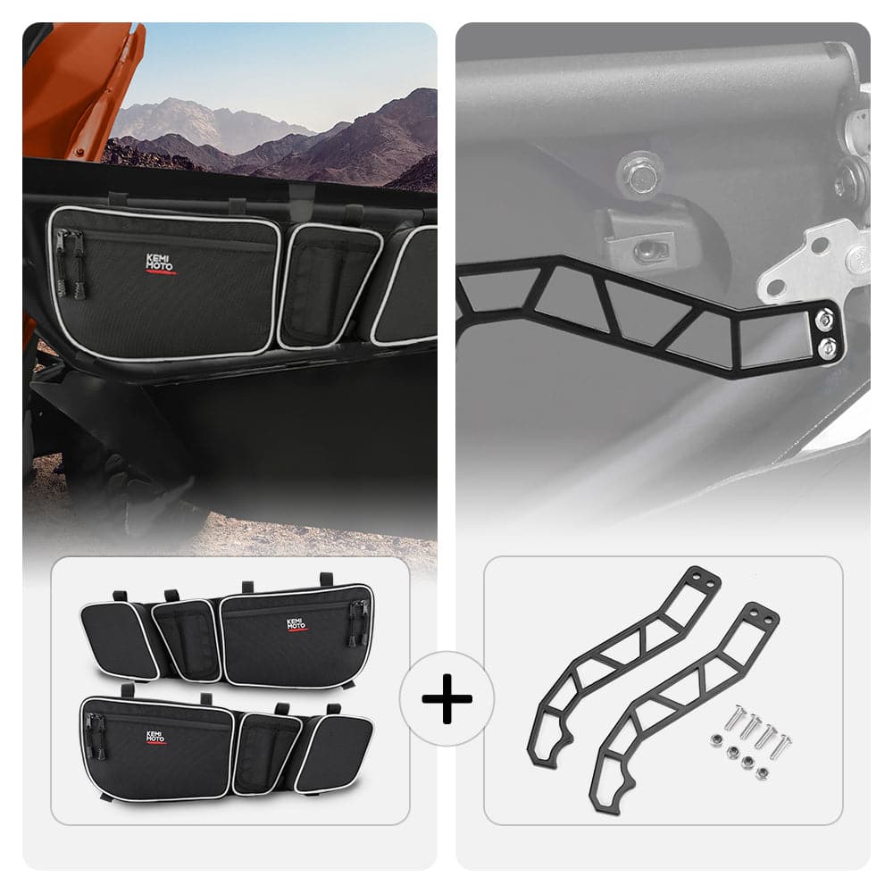 Kemimoto Front Door Bag & Handle for Can‑Am Maverick X3/Max